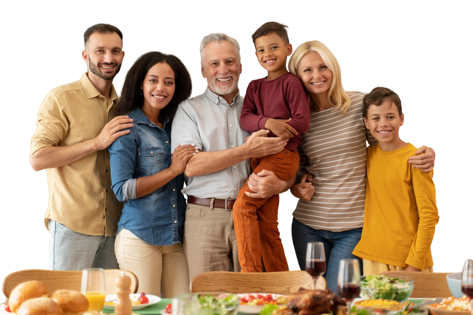 Família de diferentes gerações reunida
